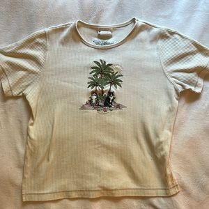 Vintage Bon Worth T-shirt with Embroidered Cats
